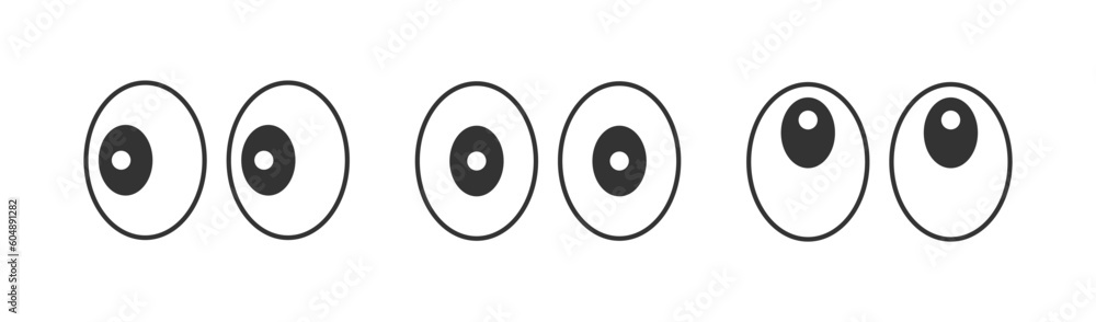 Set cartoon eyes icons icon. Vector illustration desing. - obrazy, fototapety, plakaty 