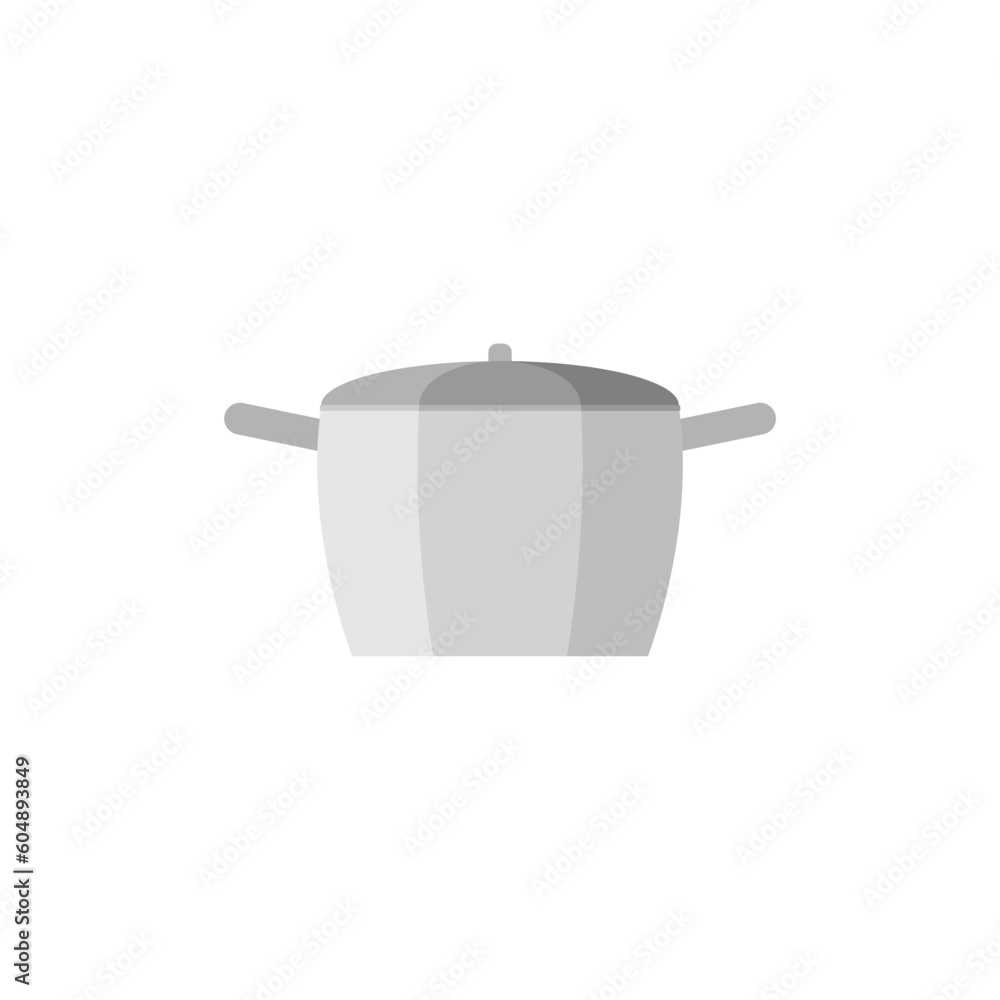 Obraz premium stew pot kitchen tools flat design vector illustration. Kitchenware icon