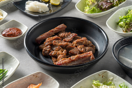 Pork ribs, makguksu, beef ribs, Korean beef sashimi,noodles © 형택 이