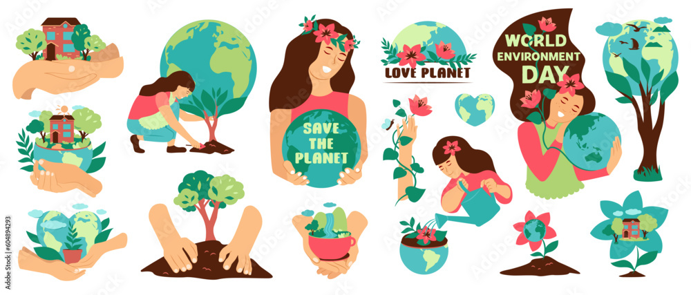 Fototapeta premium Hands holding planet Earth. Caring for environment, ecology concept. Save the planet