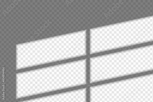 Shadow overlay effect. Soft realistic shadow. Vector