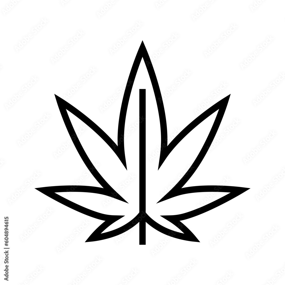 cannabis plant weed hemp line icon vector. cannabis plant weed hemp sign. isolated contour symbol black illustration