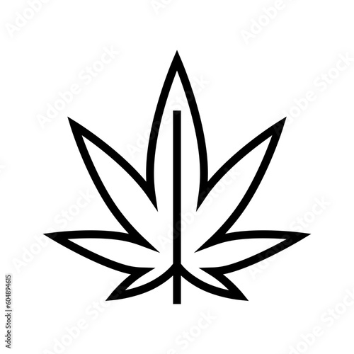 cannabis plant weed hemp line icon vector. cannabis plant weed hemp sign. isolated contour symbol black illustration