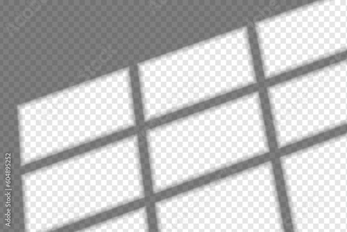 Shadow overlay effect. Soft realistic shadow. Vector