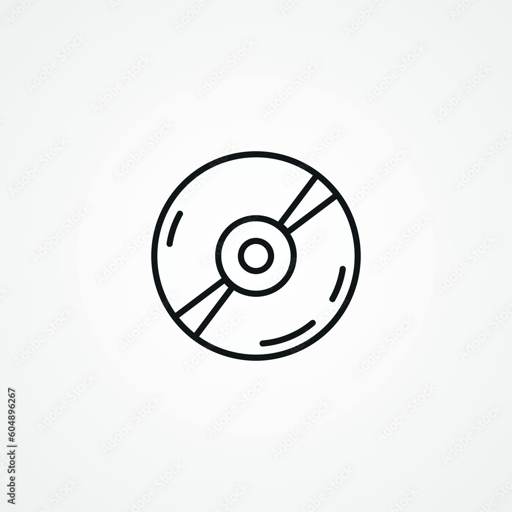 CD disk line icon. Laser disk, compact disc, CD, DVD icon line icon. CD disk line icon. Laser disk, compact disc, CD, DVD icon line icon.