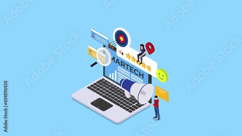 Martech or marketing technology for advertising automation photo
