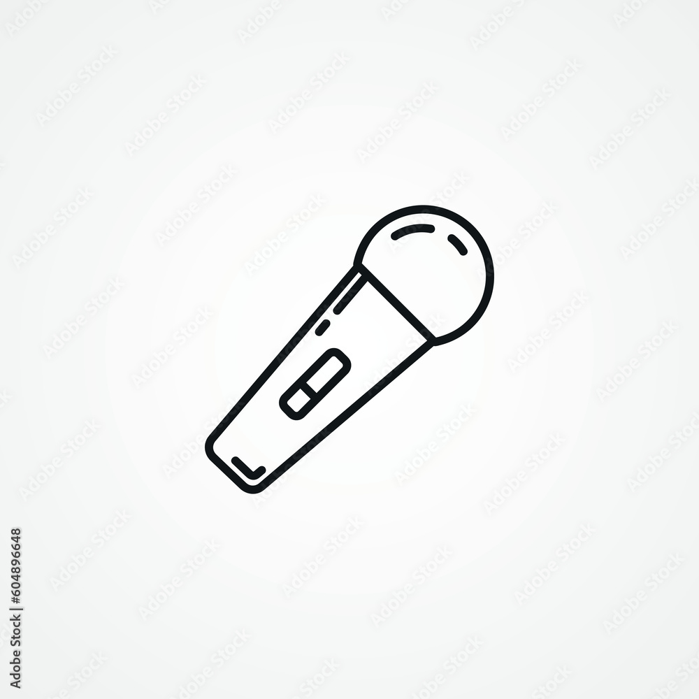 Microphone line icon. Microphone web linear icon. Microphone line icon. Microphone web linear icon.