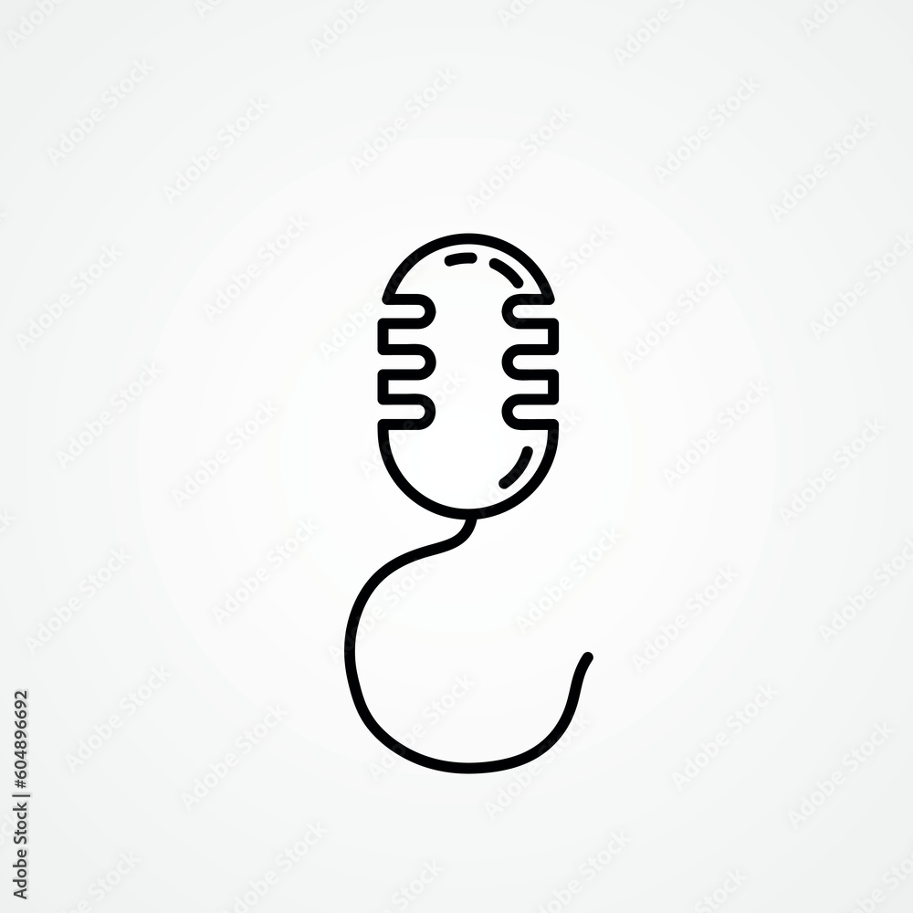 studio microphone line icon. studio microphone web linear icon. studio microphone line icon. studio microphone web linear icon.