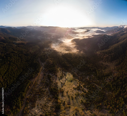 morning mist in Carpathians