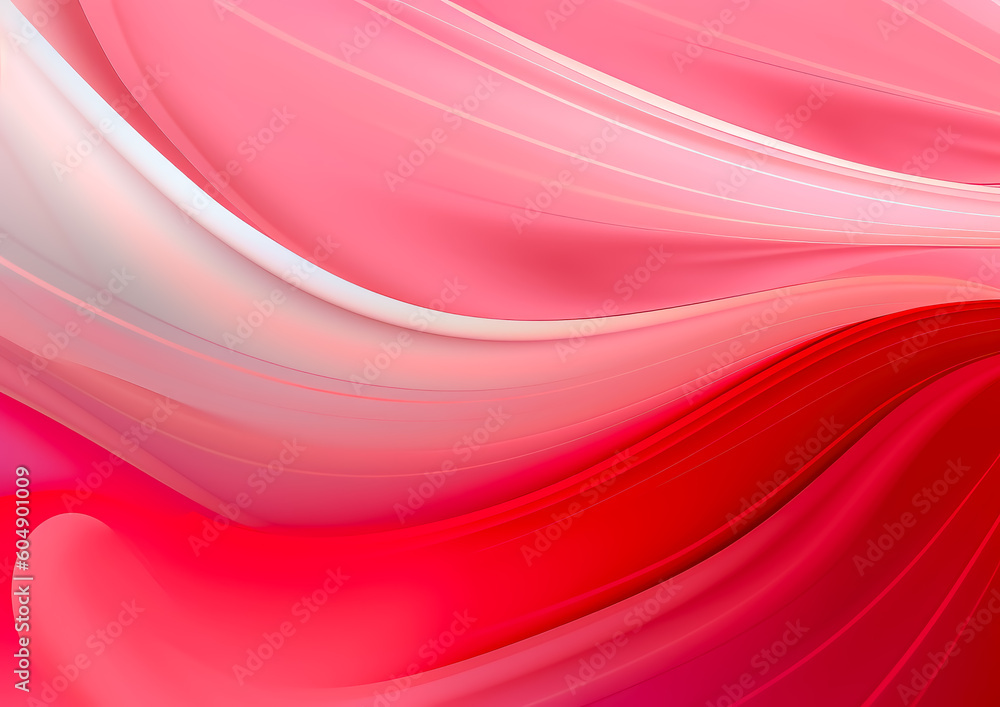 Smooth wavy red, pink and white background, light pink flowing waves motion. Generative Ai Illustration. Smooth wavy red, pink and white background, light pink flowing waves motion. Generative Ai Illustration.