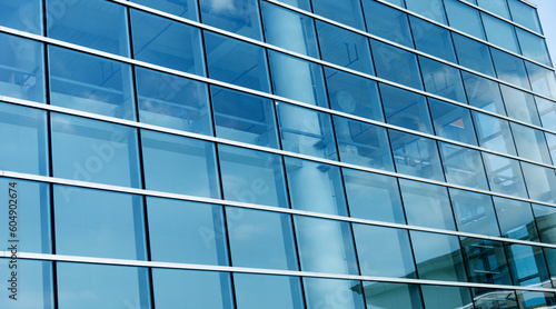 Windows of modern office building