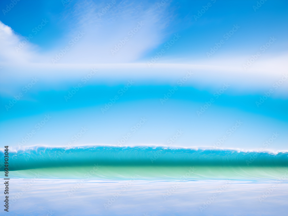 Fototapeta premium Blue clouds and waves image good for use as a background 33