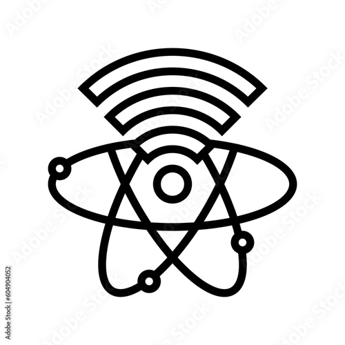 quantum internet future technology line icon vector. quantum internet future technology sign. isolated contour symbol black illustration