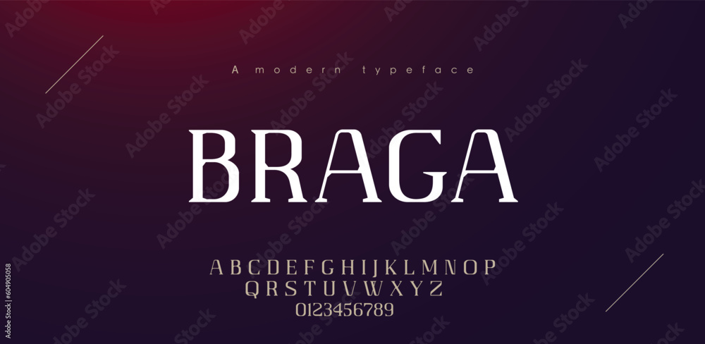 Luxury futuristic wide display font vector
