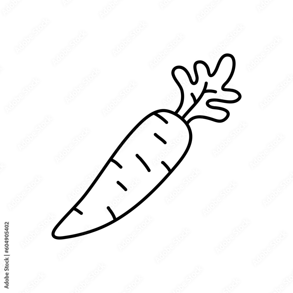 Carrot Doodle, a hand drawn vector doodle illustration of a fresh carrot. Carrot Doodle, a hand drawn vector doodle illustration of a fresh carrot.