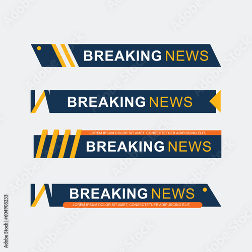 Breaking News banner vector 