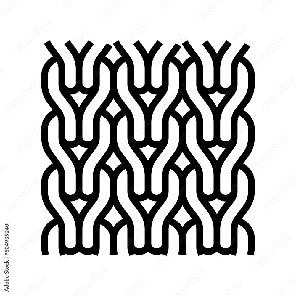 Stockvektorbilden knitwear knitting wool line icon vector