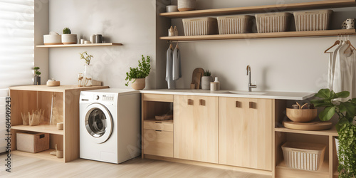 modern kitchen interior with kitchen