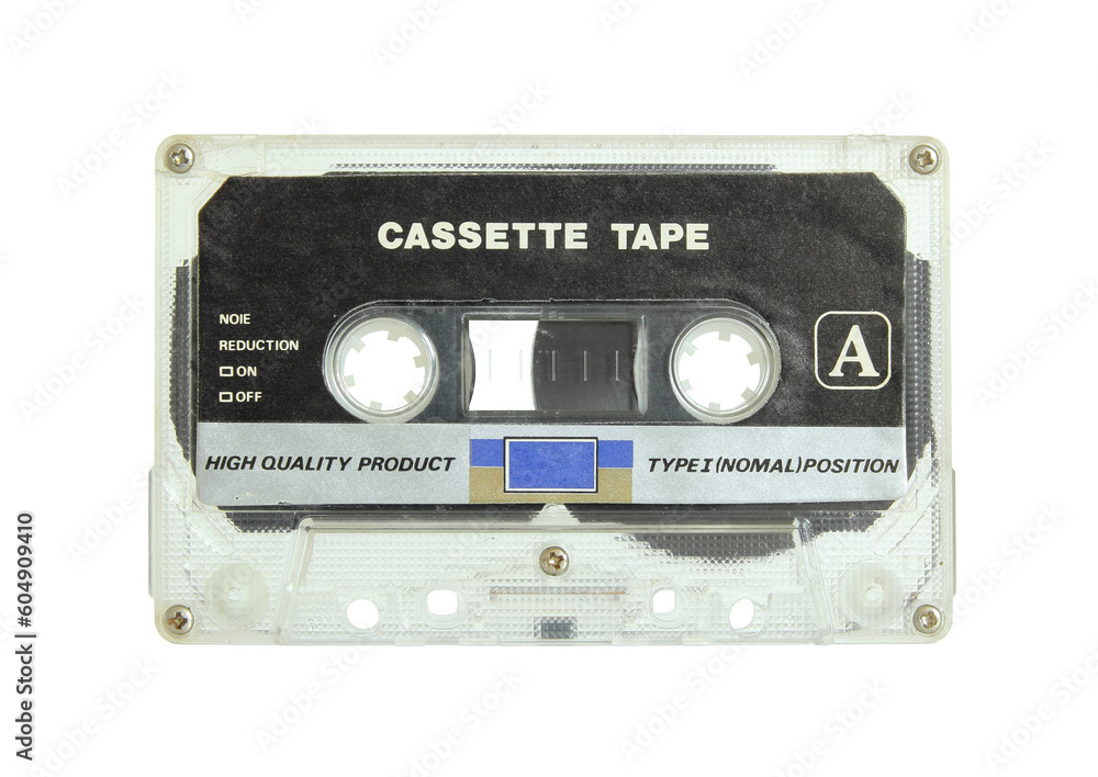 Naklejka premium cassette tape isolated with clipping path