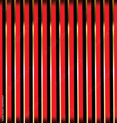 red metallic gold and black thin lines design