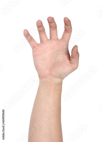 Hand sign isolated with clipping path