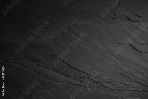 Dark grey black slate background, Black stone texture, Slate background