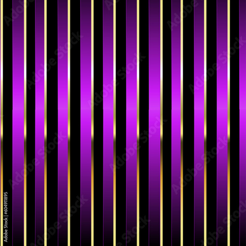 Thin purple metallic gold and black stripes design