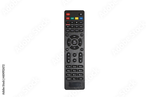 Tv remote controller, remote control device, isolated white background, png isolated