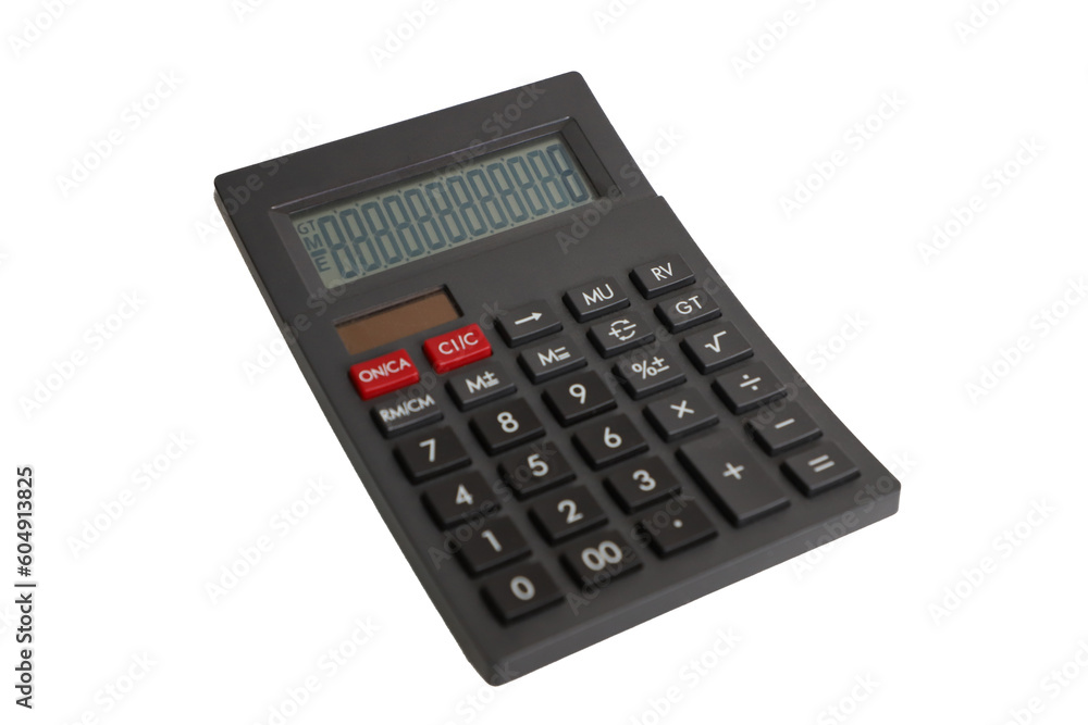 Calculator isolated on white background, isolated white background, Digital calculator Calculator isolated on white background, isolated white background, Digital calculator