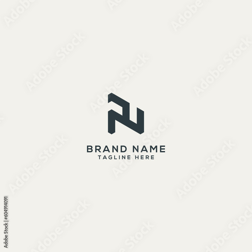 Abstract PN NP letter logo design. Flat vector logo design template.