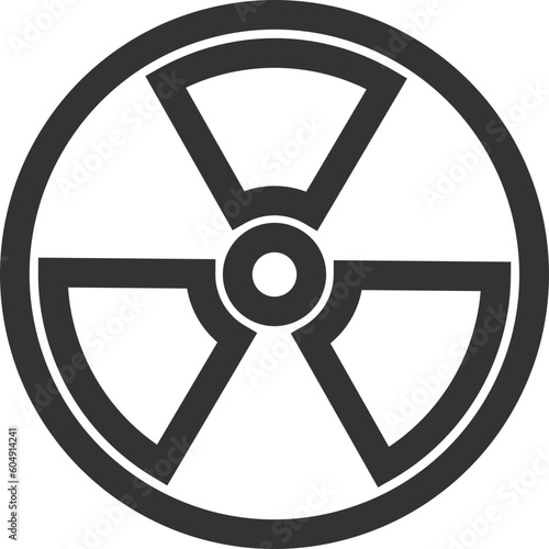 Radiation icon vector. Warning radioactive sign danger symbol.