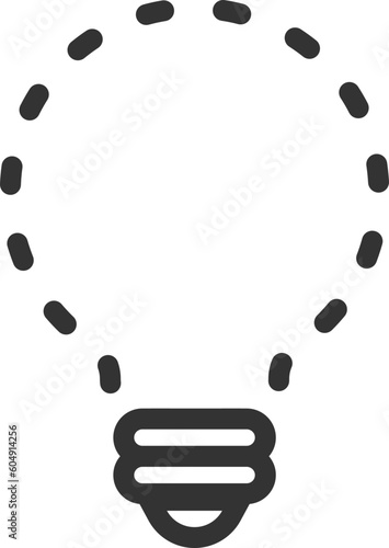 Light bulb icon vector. Llightbulb idea logo concept. Lamp electricity icons web design element. Led lights isolated silhouette.