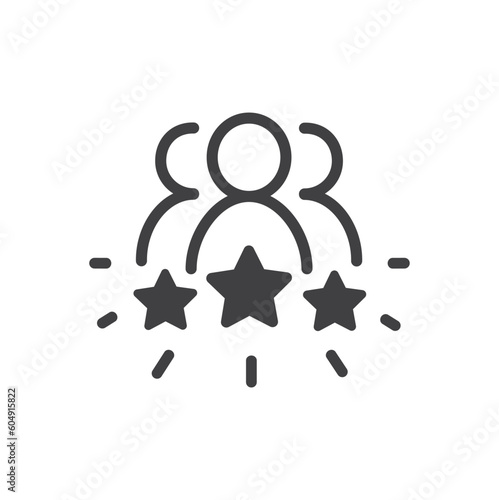 Rating icon or logo isolated sign, symbol, vector.