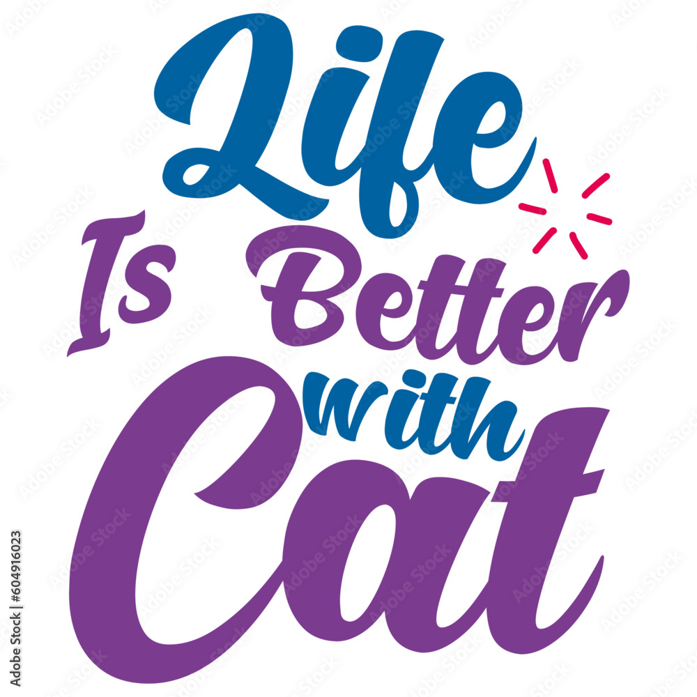 Obraz premium Retro Cat T-shirt Design, Vector