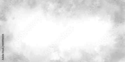 Abstract border shape cloudy silver ink effect white paper texture, Old and grainy white or grey grunge texture, black and whiter background with puffy smoke, white background illustration. 