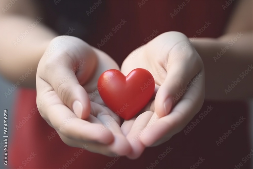 woman health valentine cardiogram care red hand transfusion love donor hold. Generative AI. woman health valentine cardiogram care red hand transfusion love donor hold. Generative AI.