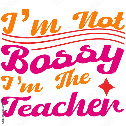 Retro Teacher  T-shirt Design, Vector