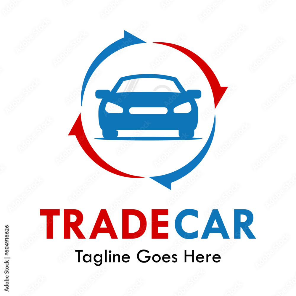 Trade car design logo template illustration