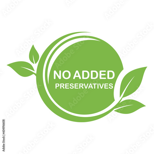 no added preservatives logo template illustration