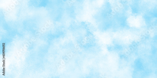 Abstract blurry defocused and grainy blue sky shades Watercolor background, creative brush painted aquarelle light sky blue background, Beautiful grunge blue background with space and for any design.	