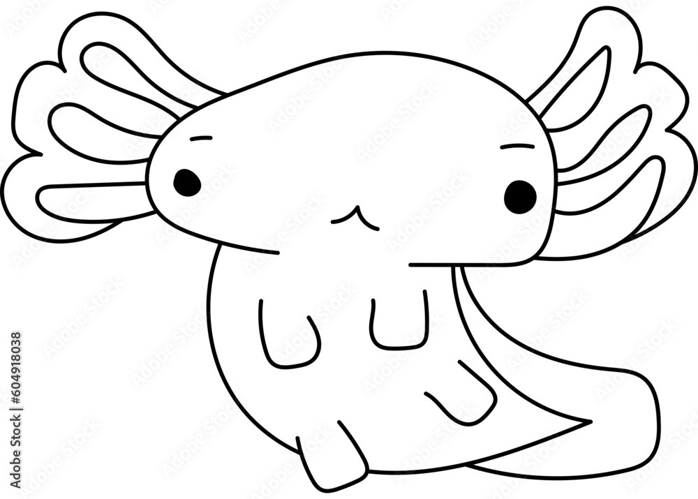 Coloring Page Axolotl Animal Coloring Page Axolotl Animal