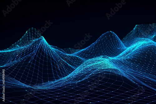 Computer technology background, Digital data flow, Network connection structure, Big data visualization