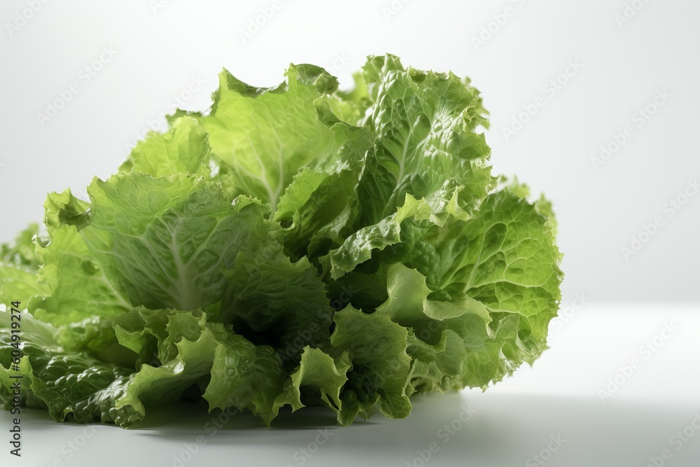 Lettuce on a white background from generative ai Lettuce on a white background from generative ai