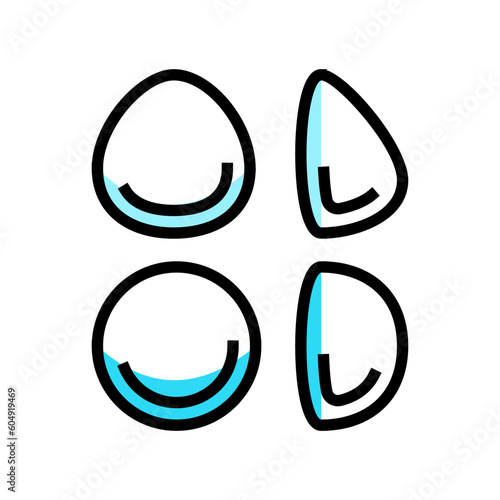 breast implant shapes surgery color icon vector. breast implant shapes surgery sign. isolated symbol illustration
