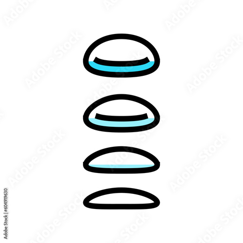 breast implant sizes surgery color icon vector. breast implant sizes surgery sign. isolated symbol illustration