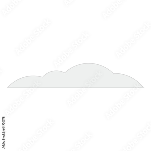 Cartoon cloud filled outline illustration.