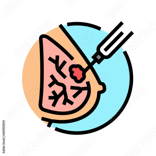 breast biopsy surgery color icon vector. breast biopsy surgery sign. isolated symbol illustration