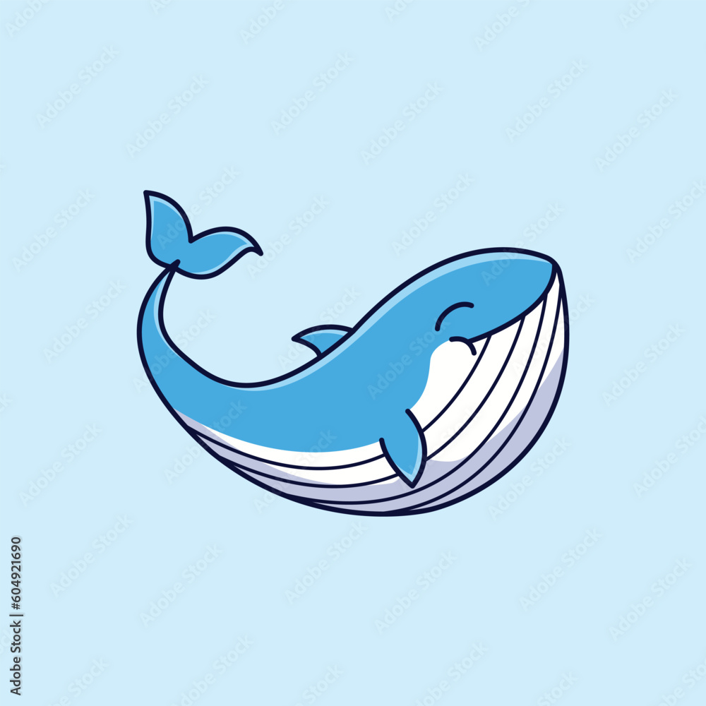 Naklejka premium illustration of a whale
