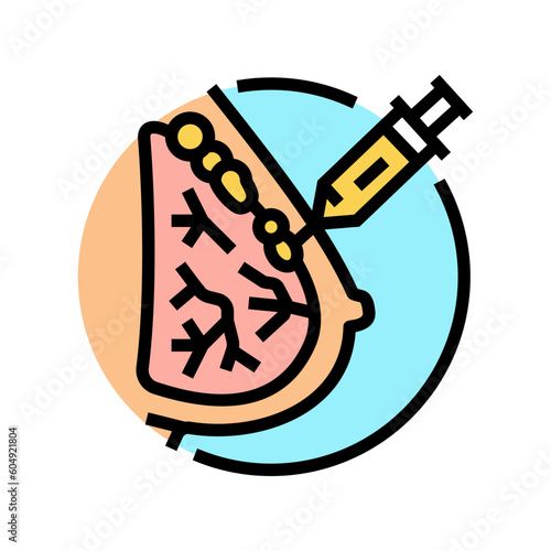 fat transfer breast augmentation surgery color icon vector. fat transfer breast augmentation surgery sign. isolated symbol illustration
