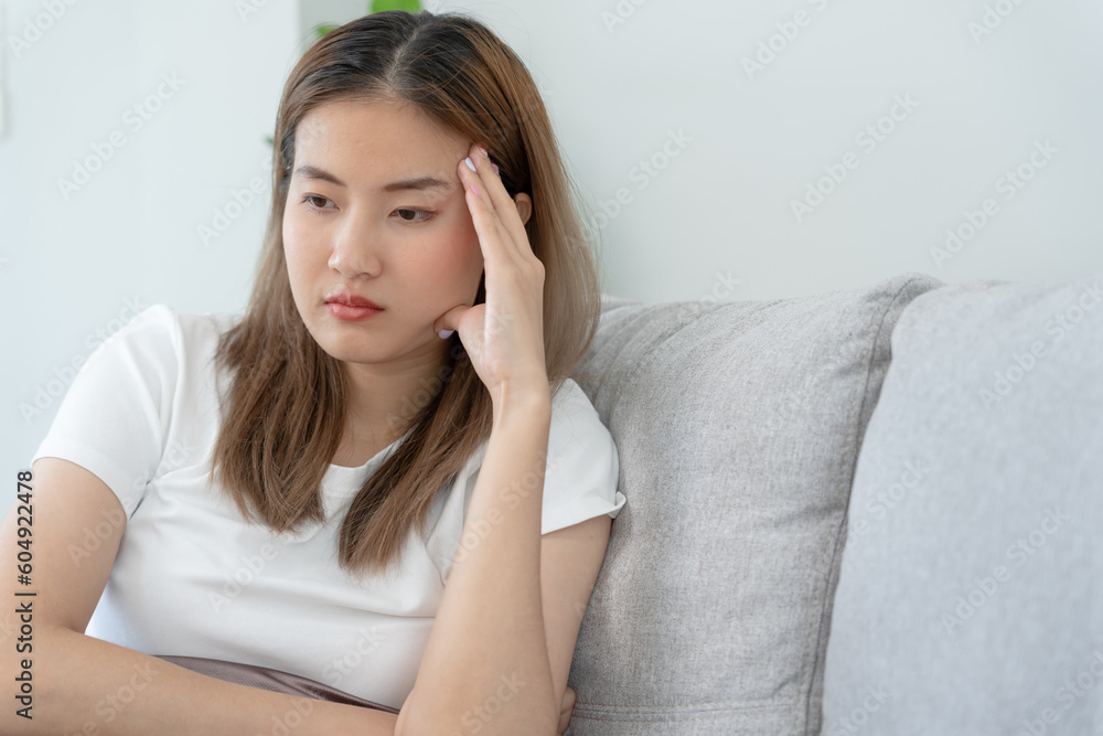 Unhappy asian woman girl disappointed, sad about problem in home alone, feel lonely, Stressed, suffering from bad relationship, break up, divorce, female confused, depression mental health, loneliness Unhappy asian woman girl disappointed, sad about problem in home alone, feel lonely, Stressed, suffering from bad relationship, break up, divorce, female confused, depression mental health, loneliness